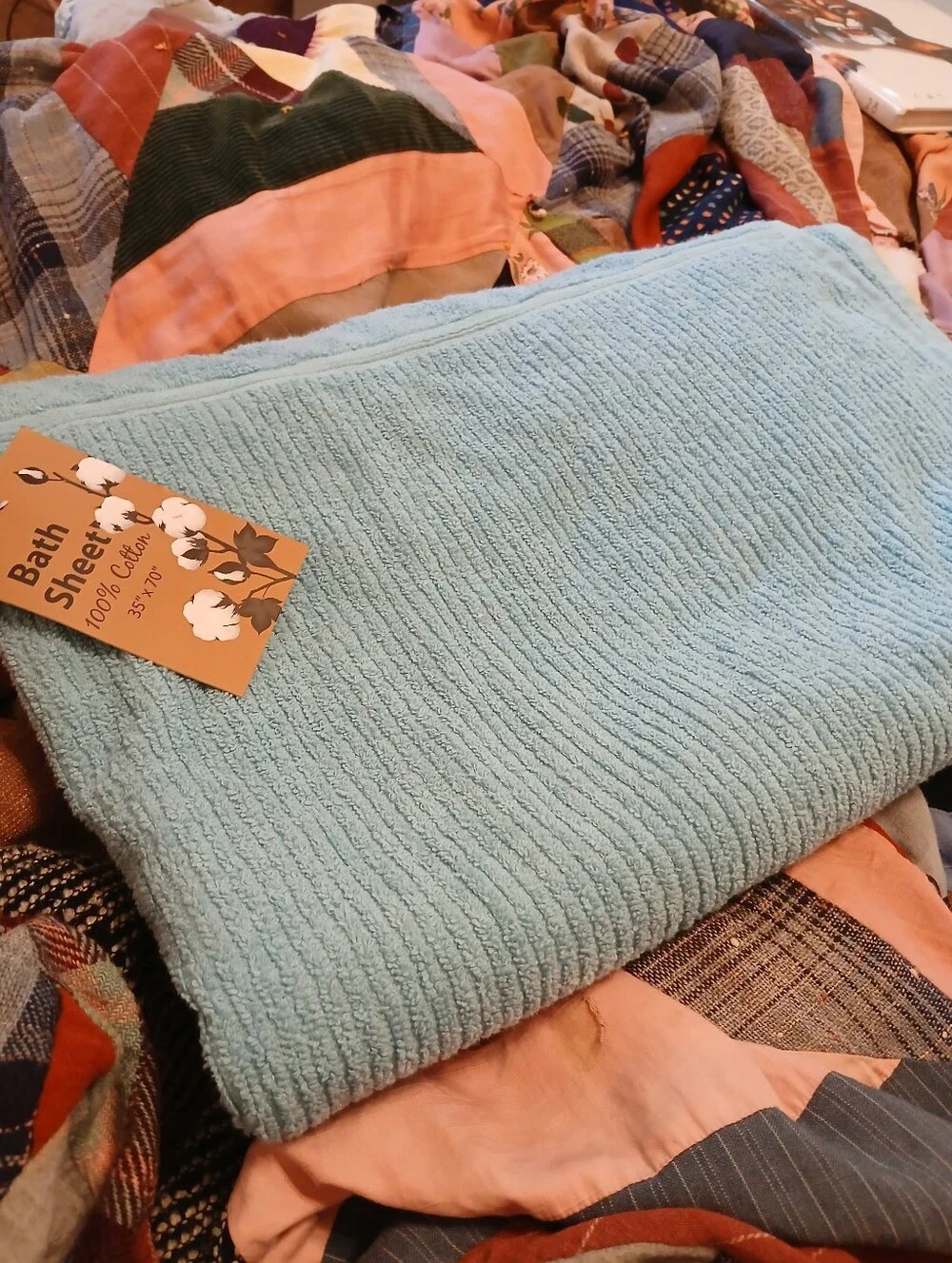 NWT Pastel Blue Bath Towel Vacation Beach Towel 35